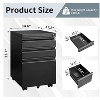 CuisinSmart 3 Drawer File Cabinet, with 4 Wheels, Locking File Cabinet for A4, Letter-Head, Legal-Size Folders, File Cabinet for Office&Study - 2 of 4