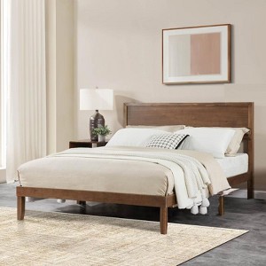 Aukfa Queen Bed Frame – Premium Wood, Modern Design for Ultimate Comfort & Durability - 1 of 4