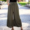Amaryllis Women's Flowy Tiered Pants High-Waisted Drawstring Wide-Leg Relaxed Fit Casual Boho Style - 4 of 4
