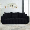 81" Teddy Fabric 3-Seater Sofa,Oversized Modern Upholstered Couch with Plush Backrest & Pillows for Living Room,Bedroom-Baofuwish - 2 of 4