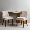 Upholstered Dining Chairs Set of 2, Chenille Fabric Accent Chairs with Double-Layer Cushion, Mid Backrest, Rivet Trim for Dining Room - 2 of 4