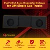 Q Power QBOMB Dual 12" Sealed Subwoofer Enclosure GM Single Cab Behind Seat Fit - 2 of 4