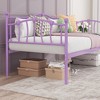 Twin Daybed with Trundle, Metal Sofa Bed Frame , Space Saving Furniture for Living Room, Bedroom, Love Heart Design, No Box Spring Needed - 3 of 4