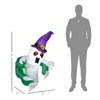 SEVOBAL Inflatable Holiday Decorations 4ft Halloween Window Sticker Ghost in Hat for Garden, Lawn, Halloween Party, Multicolored, 6.3"*6.3"*4.7" - 3 of 4