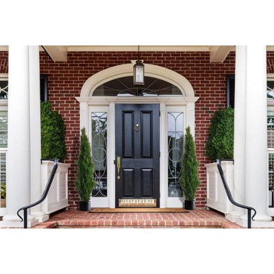 36" Cedar Boxwood Artificial Plant in Black Pot (2 Pack)