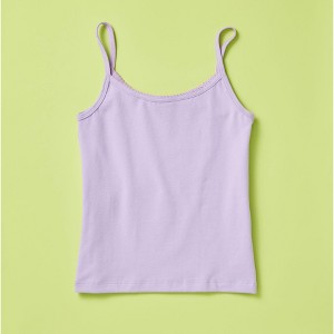 Yellowberry Girls' Premium Single-Layer Cotton Camisole Tank Top for Quality Comfort Coverage and Support - 1 of 4