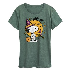 Women's - Peanuts - Snoopy Woodstock Witchcraft Short Sleeve Graphic T-Shirt - 1 of 4