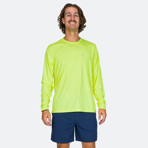 Vapor Apparel Men's UPF 50+ Sun Protection Solar Long Sleeve Shirt, Safety  Yellow, Medium