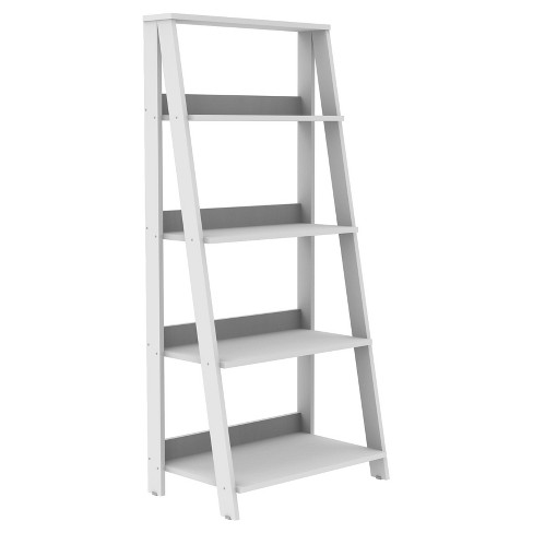 55 Modern 4 Shelf Ladder Bookshelf White Saracina Home Target