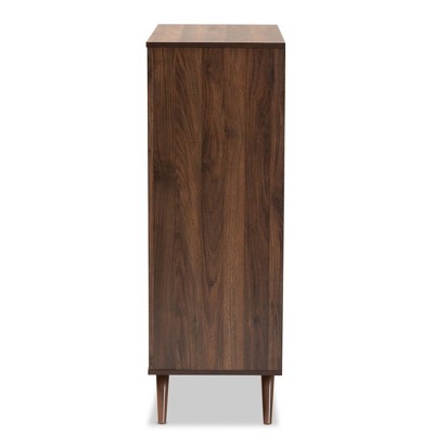Retro Naoki 5-Drawer Chest in Two-Tone Gray and Walnut
