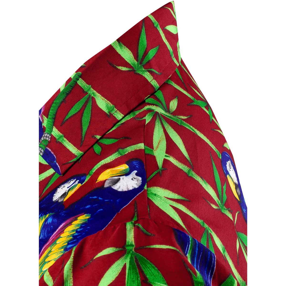 LA LEELA Mens Hawaiian Shirts Short Sleeve Button Down Shirt Men's Tropical Shirts Casual Holiday Summer Party Caribbean Shirts Funny 7XL Red,Tree - thumbnail 4