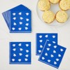 Blue Panda 100 Pack Graduation Party Napkins - Blue Graduation Cap Cocktail Napkins for Class of 2025 Grad Party Supplies, 5x5 Inch - 2 of 4