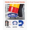 VEVOR 55 Gallon Drum Dolly, 2000 lbs Load Capacity, Heavy-Duty Barrel Dolly with Cross Braces and 4 Swivel Caster Wheels, Blue - 4 of 4