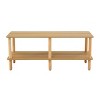 Syemin End Tables Modern 2-Tier TV Stand Living Room Furniture, Rectangular Center Table with Storage Shelf, Easy Assembly, Brown, 44.5"*15.75"*18.1" - 2 of 4