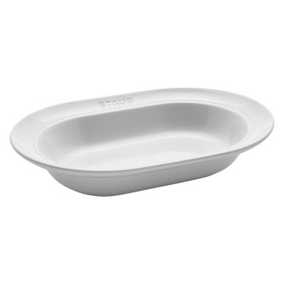 Staub 11 Ceramic Oval Baking Dish - White