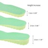 Unique Bargains 1 Pair 6D Height Increase Shoe Inserts Fit Shoe Green - 2 of 4