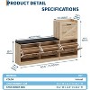 COZONY Shoe Storage Bench with Flip Drawers, Padded Seat Entryway Bench, Narrow Hidden Shoe Cabinet Organizer for Hallway Living Room - 2 of 4