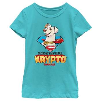 Girl's DC League of Super-Pets Krypto Superman's Best Friend T-Shirt