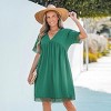 Women's Boho Chic Embroidered Gauze Dress - Cupshe - 2 of 4