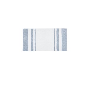 Vynxaria Bath Rugs and Mats: Reversible Striped Cotton Comfort - 1 of 4