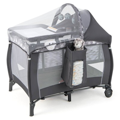 Safstar Portable Foldable Baby Playard Playpen Nursery Center w/ Changing Station & Net
