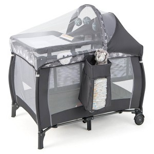 Safstar Portable Foldable Baby Playard Playpen Nursery Center w/ Changing Station & Net - 1 of 4