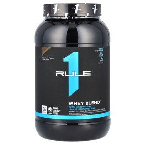 Rule One Proteins Whey Blend, Protein Powder Drink Mix, Chocolate Fudge, 2.01 lb (910 g) - 1 of 4