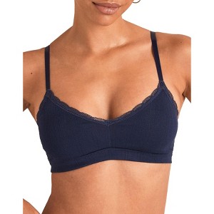 Adore Me Women's Pointelle Wireless Triangle Bralette - 1 of 4