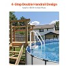 VEVOR Swimming Pool Ladder, 4-Step Double Handrails Stairs with Non-slip Heavy Duty Steps, Max Load Capacity 400 lbs, Milk White - 3 of 4