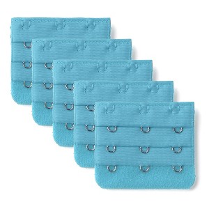 Allegra K Women's 3 Hook 3 Row Stretchy Bra Strap Extenders Hooks Bra Band - 1 of 4