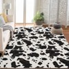Coolmee Cow Print Rugs for Bedroom, Cowhide Door Mat Indoor Entrance, Animal Print Entryway Throw Rugs,Black Brown Fusion - 3 of 4