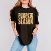 Pumpkin Season Block Distressed - Women's Garment Dyed Graphic T-Shirt - 3 of 4