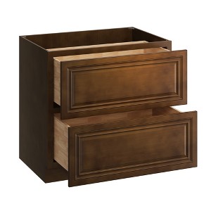 CASAINC 36 in. W x 34.5 in. H x 24 in. D 2-Drawer Base Kitchen Cabinet – Soft-Close, Plywood Frame - Ready to Assemble - 1 of 4