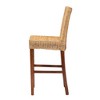 Racquel Natural Rattan & Mahogany Wood Barstool: Ergonomic, No Assembly - bali & pari - 4 of 4