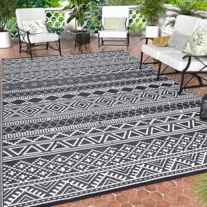 Acekool Reversible Outdoor Rug, Waterproof Plastic Straw Area Rug, Patio & Camping Carpet, Lightweight, Easy Clean, Portable for Deck & Backyard - 1 of 4