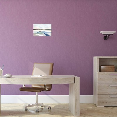 Seaside Day Abstract Landscape Canvas Art in Blue and Beige