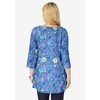 Woman Within Plus Size Perfect Printed Three-Quarter-Sleeve V-Neck Tunic - 3 of 4