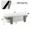 CAVINAS Storage Bench for Bedroom,Polyester Storage Ottoman Bench with Hidden Storage Space for Living Room,Bedroom,Gray/Beige - 3 of 4