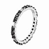Black Bow Jewelry 2.25mm Sterling Silver Stackable 7/8 Ctw Black & HI White Diamond Band - 3 of 4