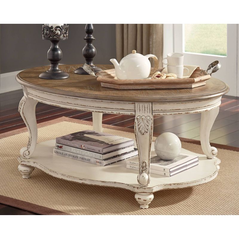 Realyn Coffee Table White/Brown - Signature Design by Ashley, 2 of 8