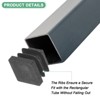 Unique Bargains Square Chair Leg Bar Stool Plastic Hole Plug Tubing End Caps Black - 2 of 4