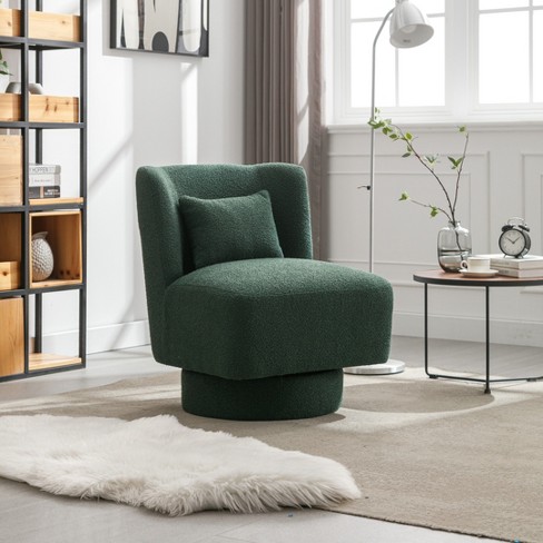 Green swivel deals accent chair