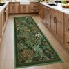 Washable Floral Animal Jungle Rug Non Slip Low Pile Rug Soft Throw Floor Cover Foldable Indoor Carpet for Living Room Bedroom Playroom Nursery - 2 of 4