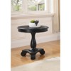 Transitional Engineered Wood Round End Table in Antique Black - Best Master Furniture - 2 of 2