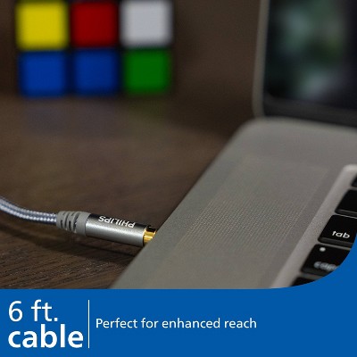 Philips 3.5mm Auxiliary Audio Cable - Silver