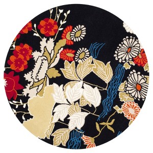 Floral Tufted Round Area Rug 5