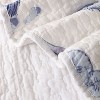 Luupatchy Ocean Dreams 3 Pc Quilt Set: Nautical Theme, Blue & White Coastal Bedding with 2 Pillowcases, Queen Size - 4 of 4