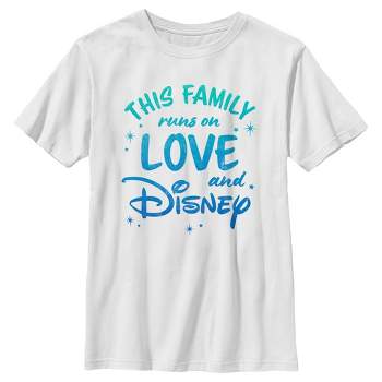 Boy's Disney Family Runs on Love and Disney T-Shirt