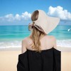 Anna-Kaci Wide Brim Sun Hat with Ponytail Hole Neck Tie Closure and Patterned Lining for UV Protection and Outdoor Style - 2 of 4