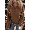 Women's Oversized Sweaters 2025 Crew Neck Long Sleeve Color Block Knit Casual Chunky Warm Fall Winter Pullover Top Outfits - 4 of 4